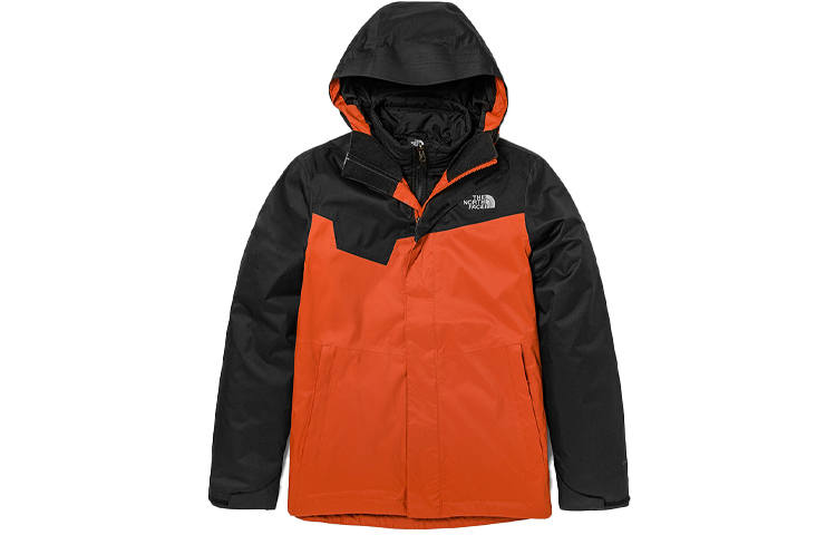 THE NORTH FACE Waterproof, Windproof, Breathable, Abrasion Resistant, Thermal Windbreaker Jacket Men's Orange Red