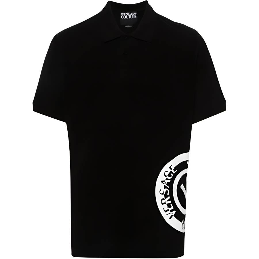 VERSACE JEANS COUTURE SS24 Polo Shirt Men's Black