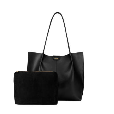 ST&SAT Cow Leather Shoulder Bag Regular Women's Black/Brown