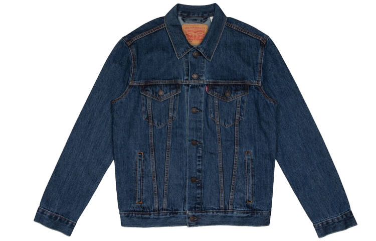 Levis Levis Denim Jackets Men's Blue Lapel Moderate Straight Fit