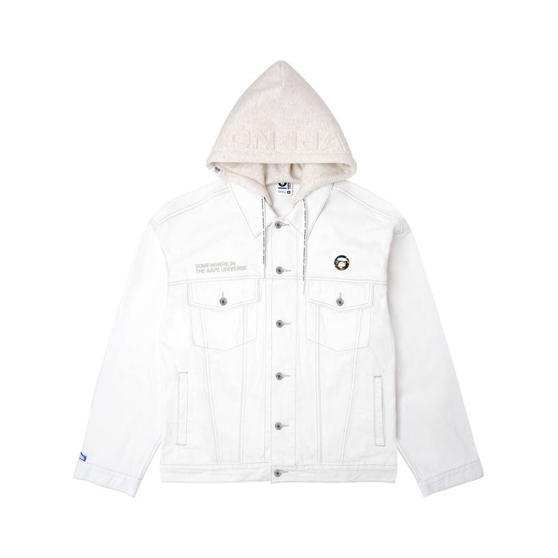 Aape Aape logo-patch cotton denim jacket