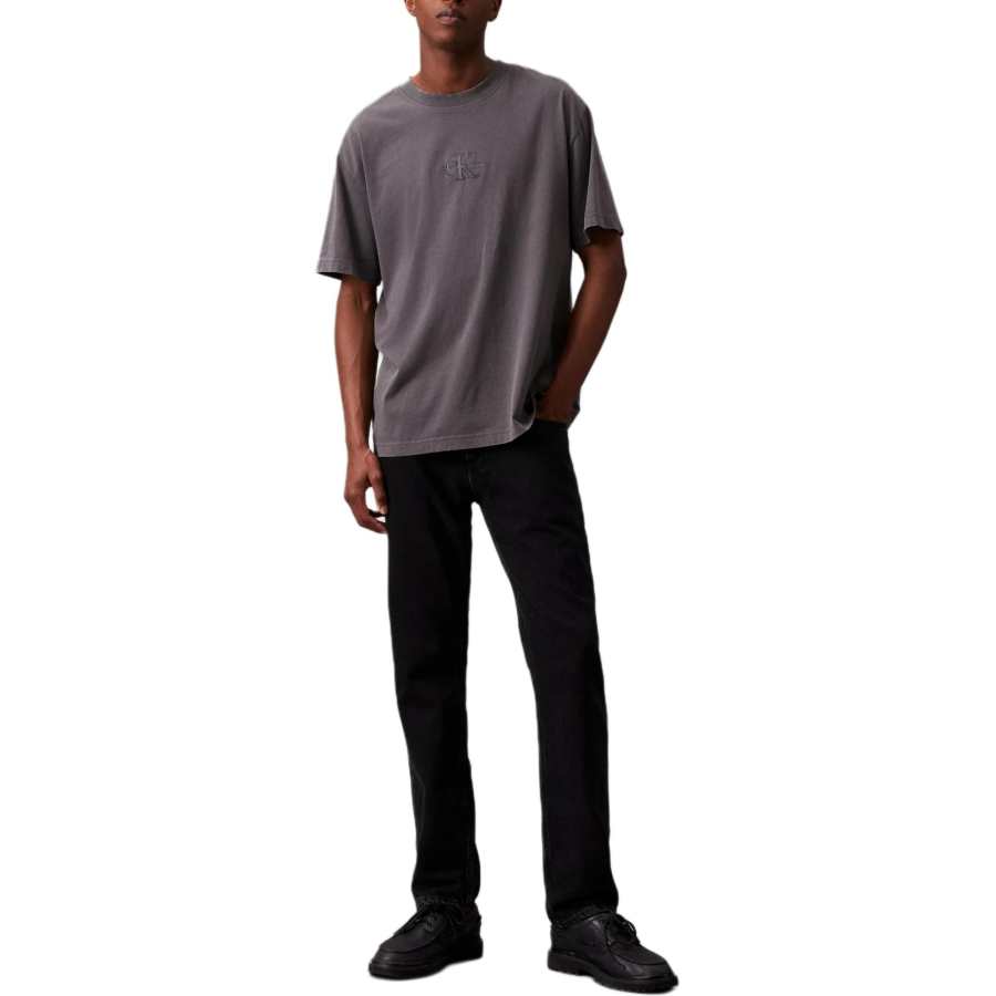 CALVIN KLEIN T Shirt Europe Version Men's Washed Black