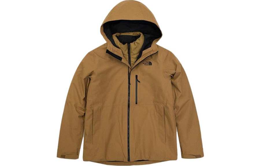 THE NORTH FACE TABLE Waterproof, Windproof, Breathable, And Thermal Windbreaker Jacket Men's Brown