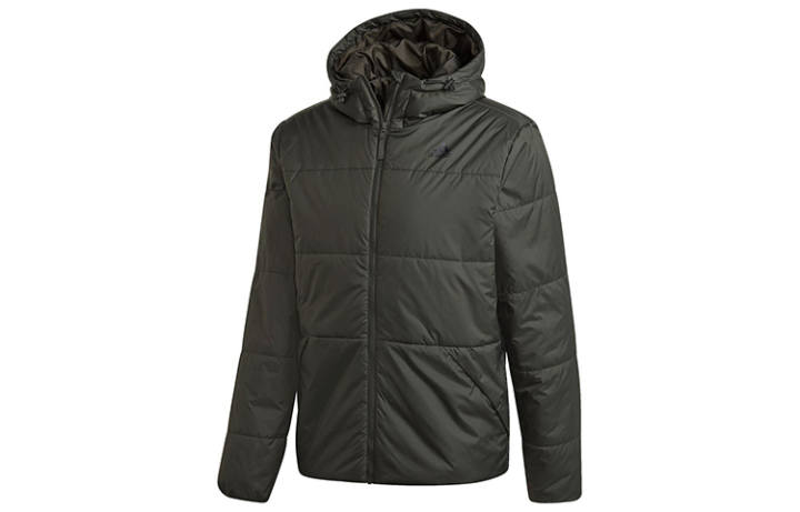 Adidas Adidas Puffer Jackets Men's Dark Green Hooded Moderate Other