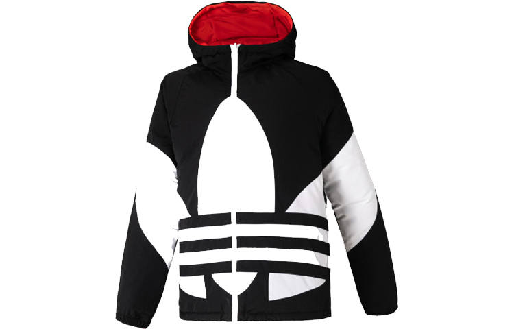 Adidas Originals Trefoil Collection Outfit Down Jacket Winter Men's Black Red