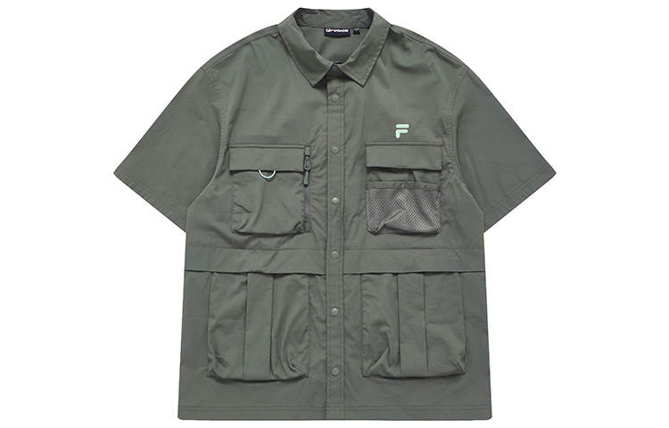 FILA FUSION Trendy Brand Street Collection Jacket Men's Army Velvet Green