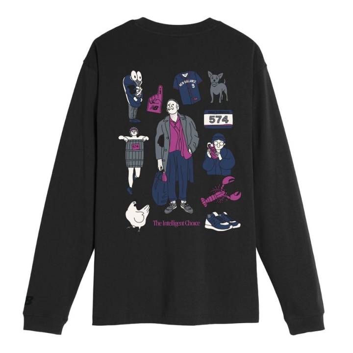 New Balance New Balance Sweatshirts Men's Black Crew Neck Moderate