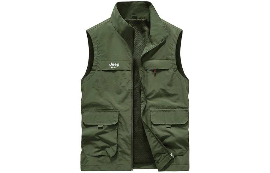 JEEP SPIRIT Vests Men's Stand Collar Other