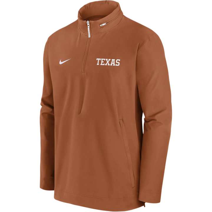 Nike Nike Texas Longhorns Sideline Coach Men's Nike College 1/2 Zip Hooded Jacket