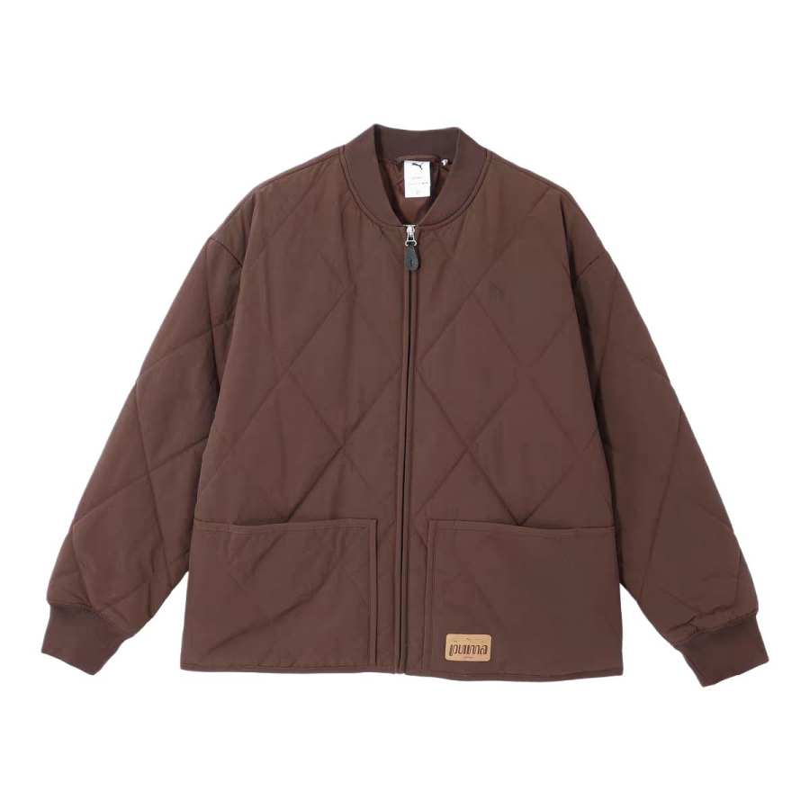 PUMA RETRO REVERIE PADDED BOMBER Jackets & Coats Unisex Coffee Brown