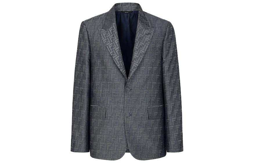 FENDI FENDI Logo Jacquard Single-Breasted Jacket