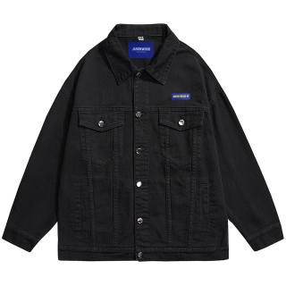 JASONWOOD Fall Winter Solid Color Washed Drop Shoulder Sleeve Casual Lapel Loose Fit Jacket For Men With Brushed Fabric