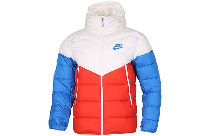Nike Nike Down Jackets Men's Red Blue White Multicolor Hooded Moderate