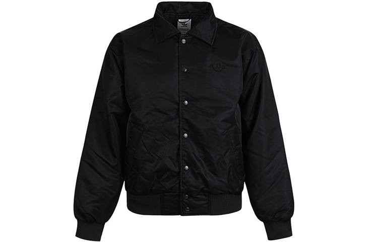 Adidas Originals Puffer Jackets Men's Black Lapel Thickened Other