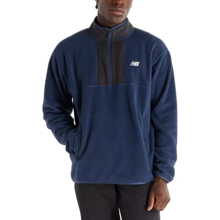 New Balance New Balance Sweatshirts Men's Marine Blue Stand Collar Moderate