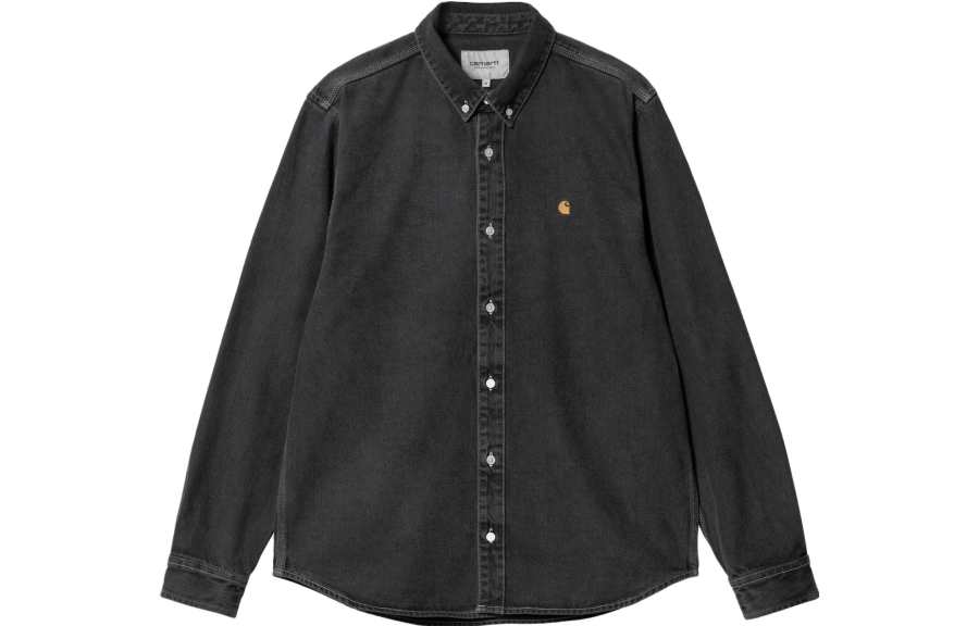 Carhartt WIP Logo-Embroidered Curved Hem Shirt