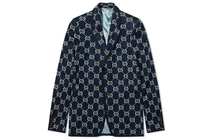 GUCCI Business Suit Coat Men's Marine Blue
