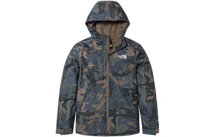 THE NORTH FACE Urban Exploration Windbreaker Jackets Unisex Camouflage Hooded Moderate
