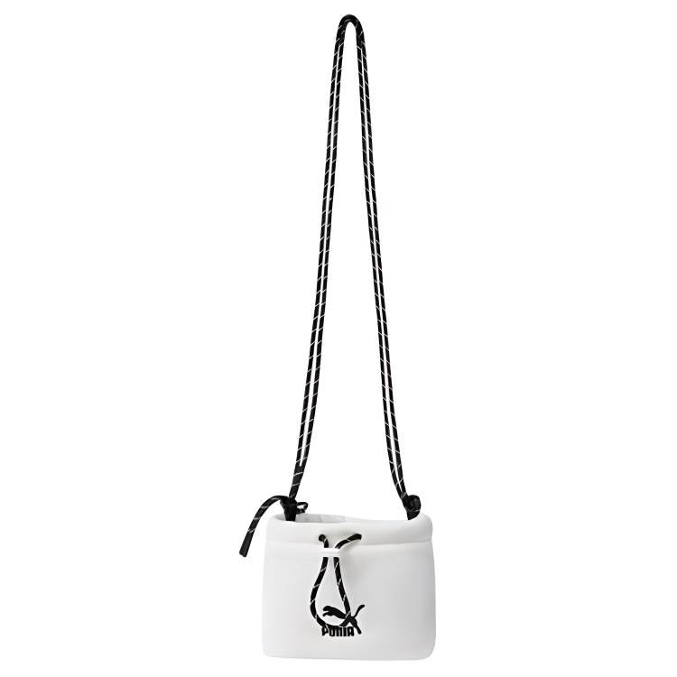 PUMA Fabric Shoulder Bag, Crossbody Bag Small Unisex Raw White