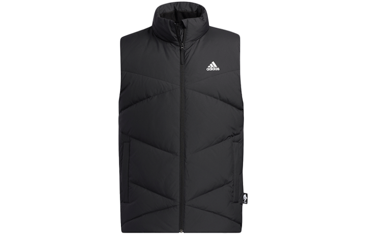 Adidas Adidas Down Vests Men's Black Stand Collar Moderate Other