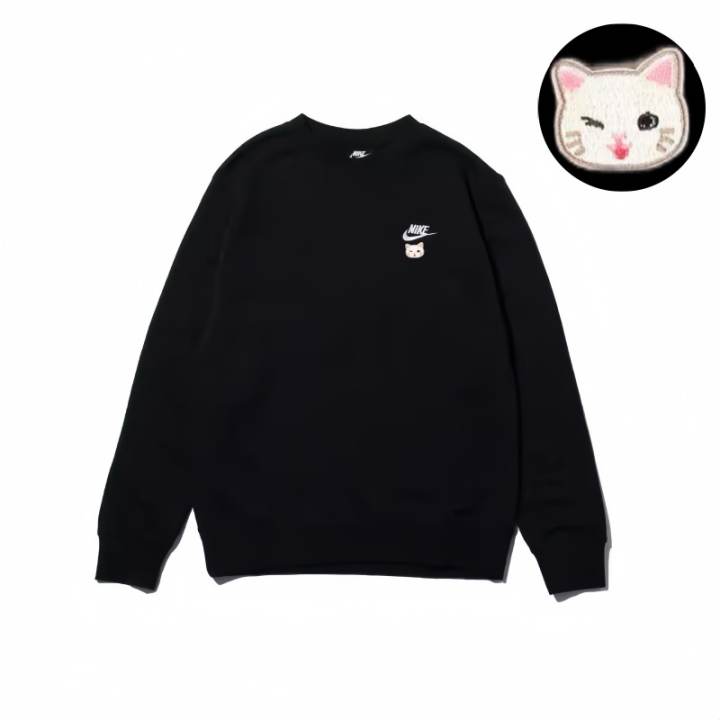 Nike Nike Sweatshirts Unisex Black Crew Neck Moderate Regular