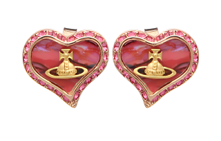 Vivienne Westwood Brass Stud Earrings Women's Red