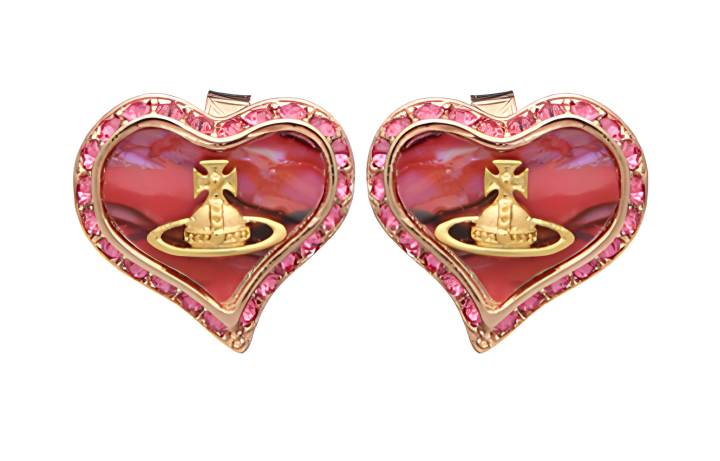 Vivienne Westwood Vivienne Westwood Brass Stud Earrings Women's Red