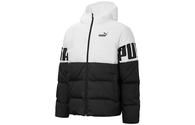 PUMA PUMA Down Jackets Men's Black/White Hooded Moderate Other