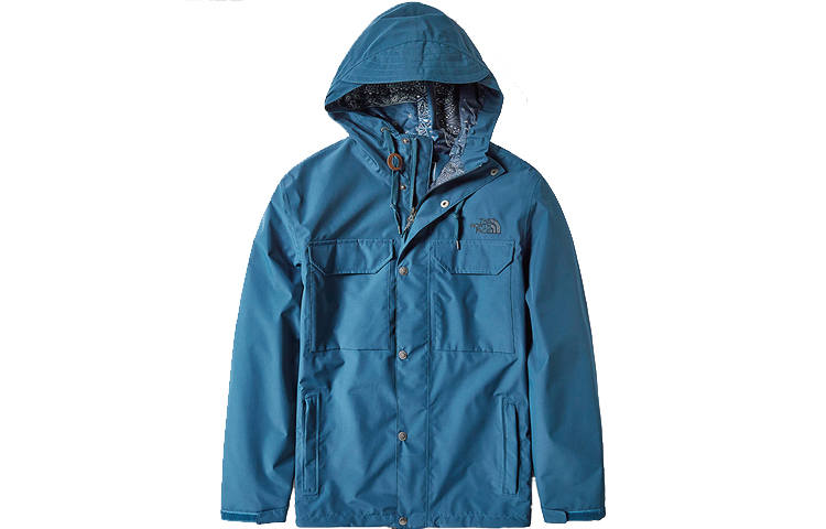 THE NORTH FACE Windbreaker Jackets Men's Blue Hooded Moderate