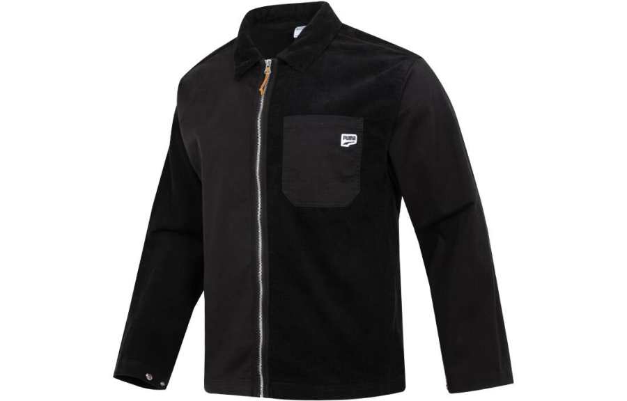 PUMA PUMA Jackets Men's Black Lapel Moderate Other