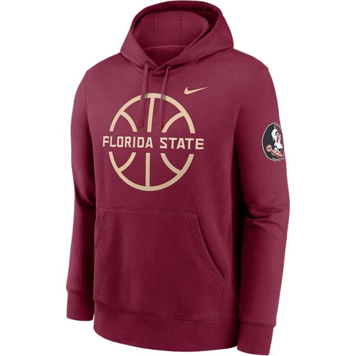 Nike Nike Florida StateClub FW24 Basketball Icon Sweatshirt Men's Dark Red