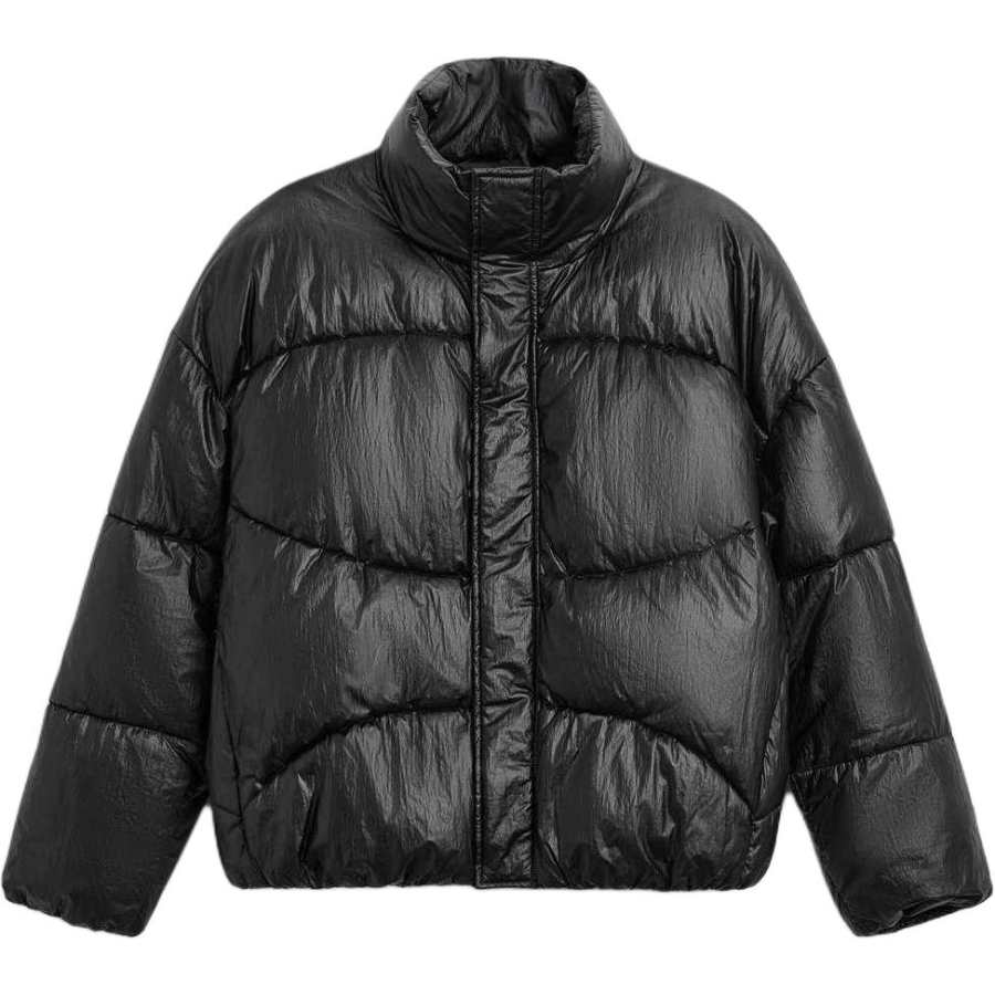 ZARA Puffer Jackets Men's Black Stand Collar Moderate Puffer Jacket
