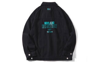 EPTISON Denim Jackets Unisex Lapel Moderate
