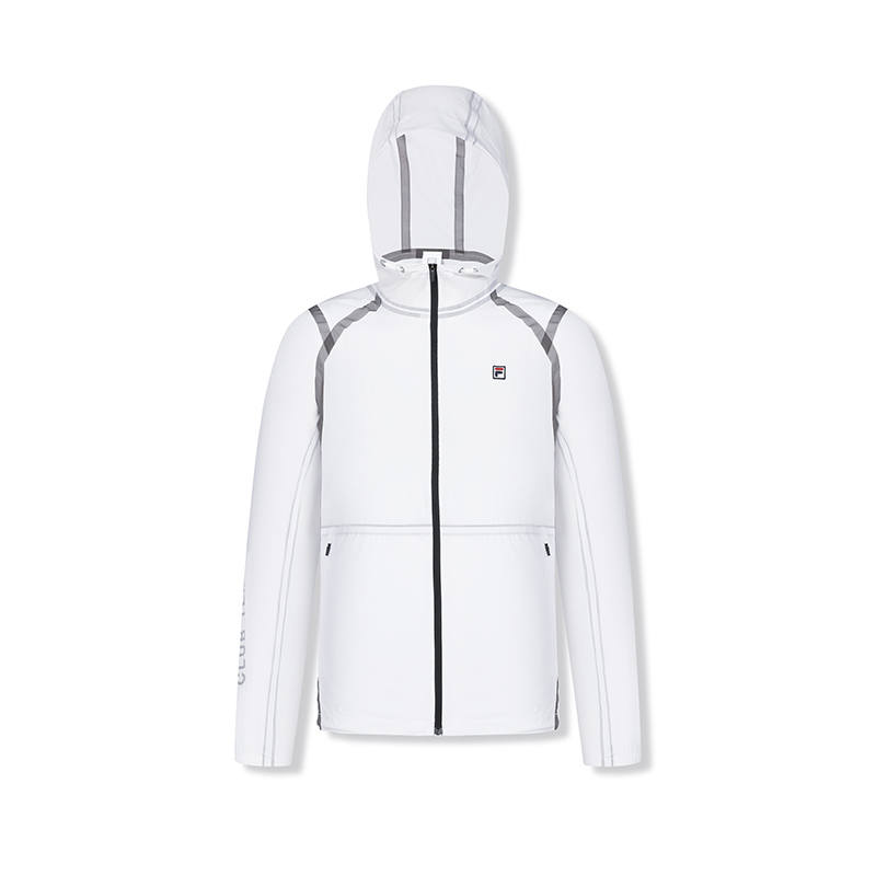 FILA FILA Jackets Men's White Hooded Moderate Soft Shell