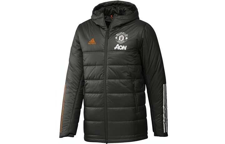 Adidas Adidas MUFC Puffer Jackets Men's Army Green Hooded Thickened Other