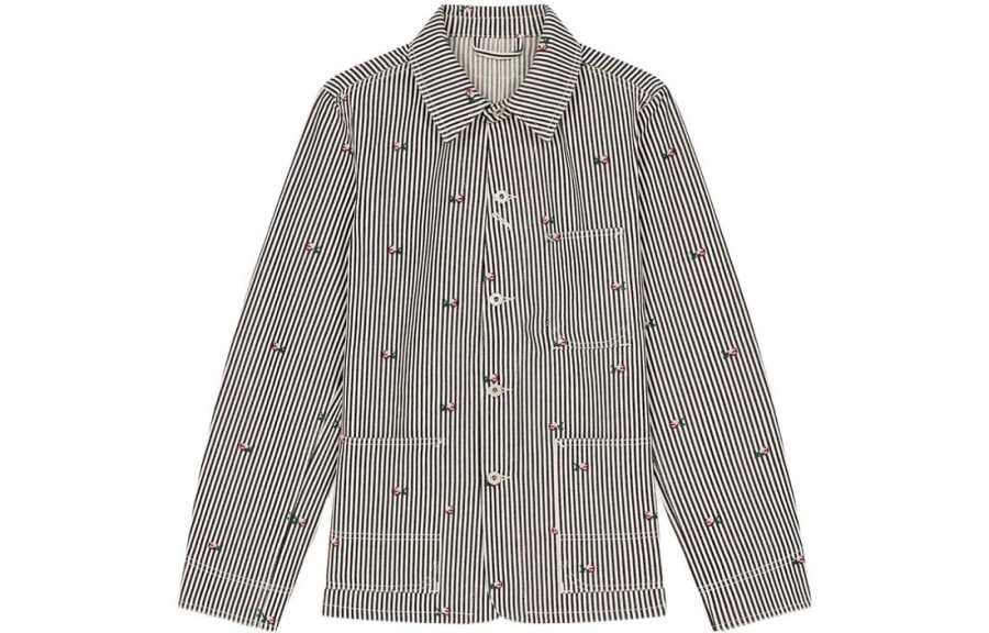 KENZO KENZO Pixel Striped Denim Workwear Jacket