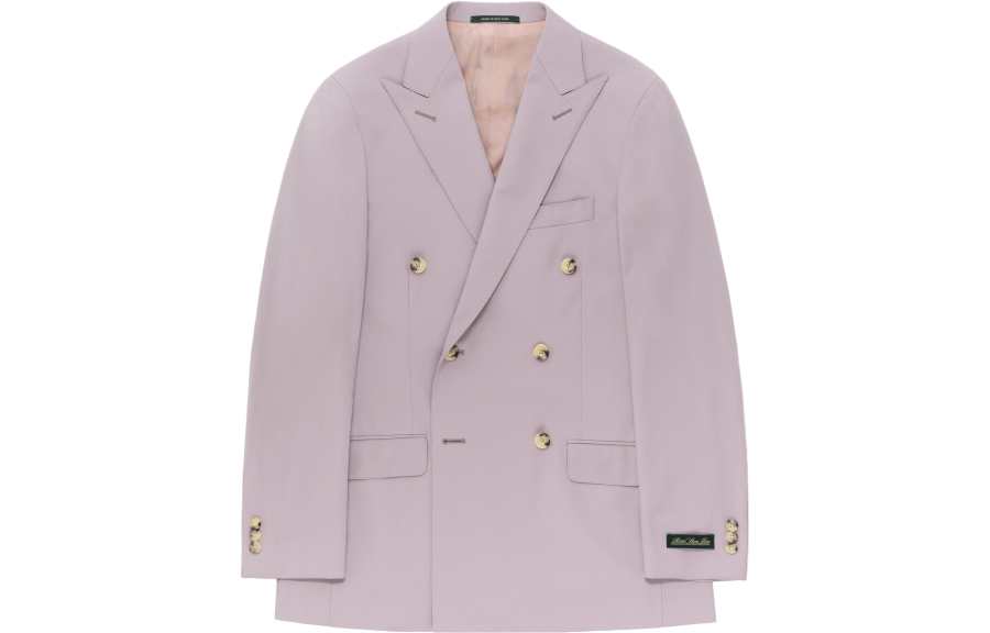 AIME LEON DORE Business Suits Unisex Pink Suit Collar Moderate Business Suit