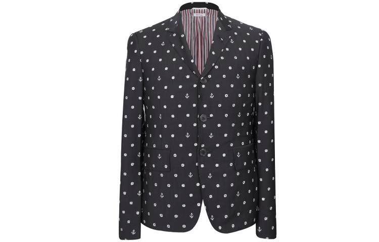THOM BROWNE Business Suits Men's Dark Gray Suit Collar Moderate Other