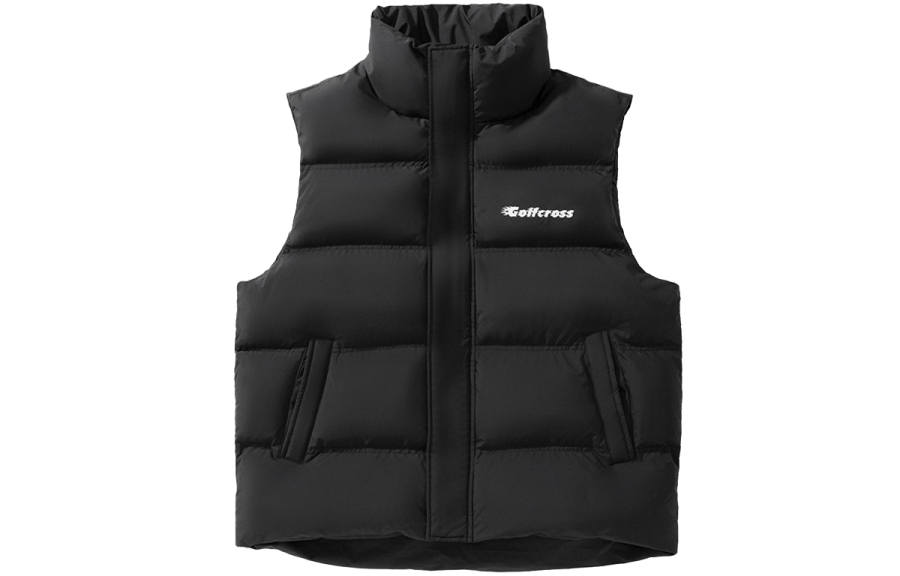 GOLFCROSS Vests Unisex Stand Collar Thickened And Fleece Lined Straight Fit