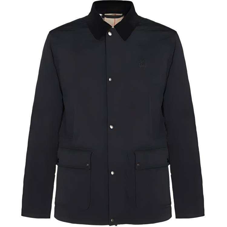 Burberry Logo Embroidered Long Sleeved Jacket