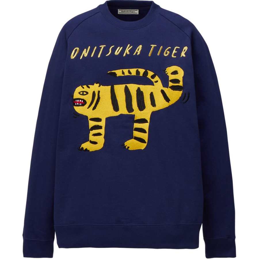 Onitsuka Tiger Sweatshirt Unisex Light Marine Blue