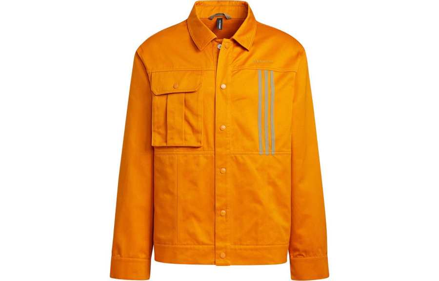 Adidas Neo Jackets Men's Orange Lapel Moderate Workwear
