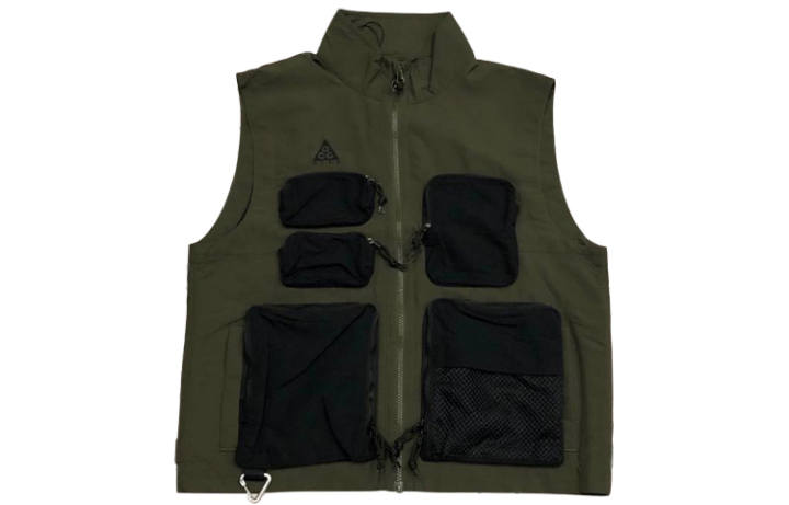 Nike Nike ACG Vests Men's Green Stand Collar Moderate Other