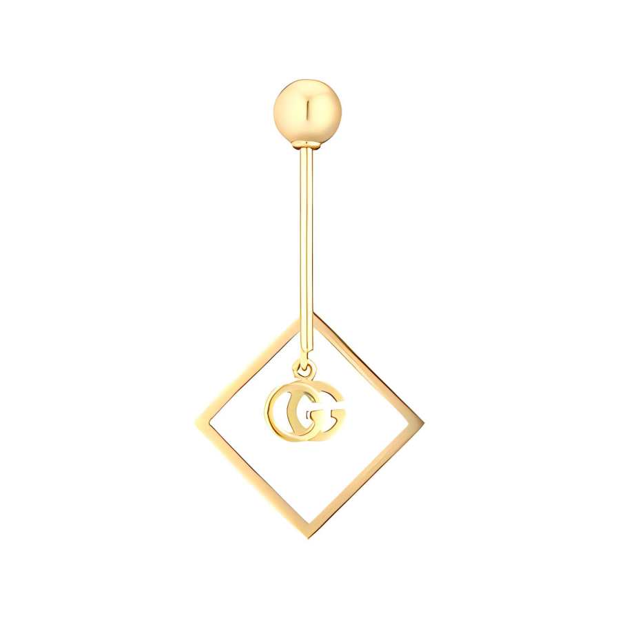 GUCCI GG Running 18K Gold Earrings Unisex Gold