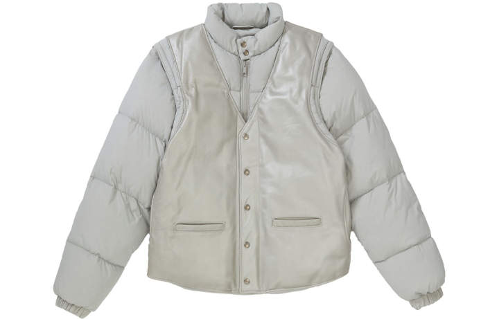 Supreme Supreme Schott Down Leather Vest Puffy Jacket