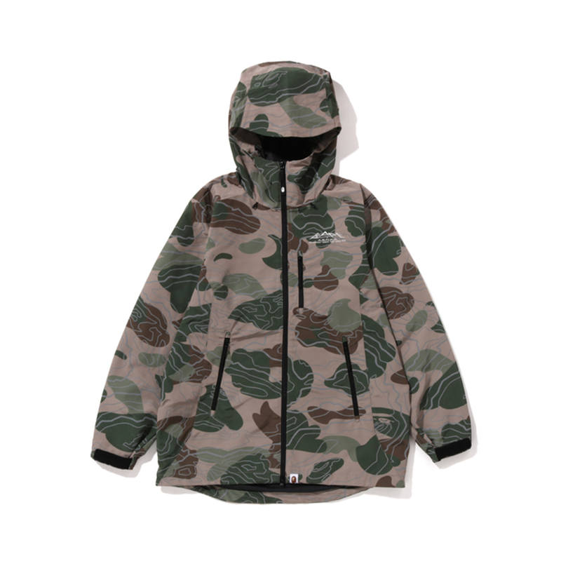 A BATHING APE Bape Layered Line Camo Shell Jacket