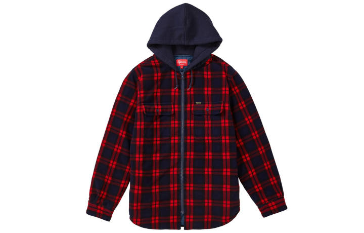 Supreme Supreme Hooded Plaid Work Shirt