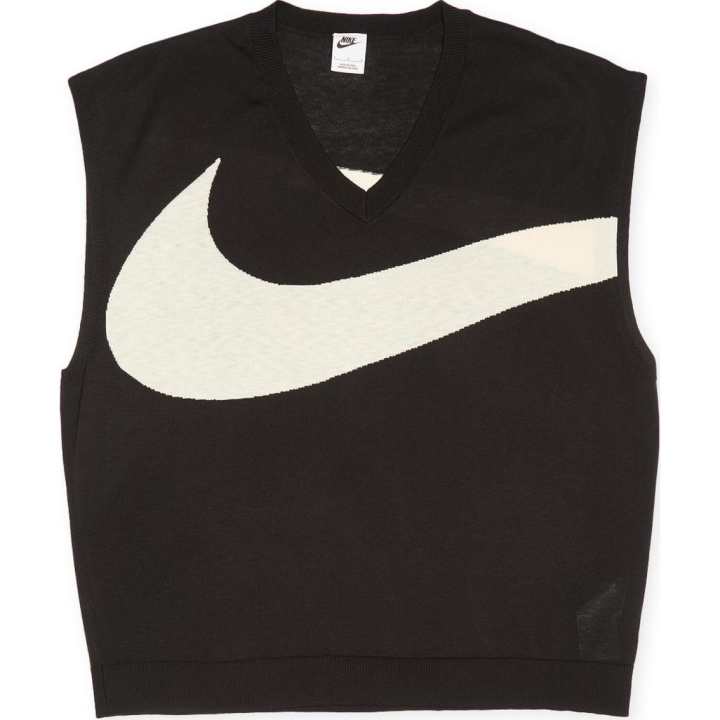 Nike Nike Vests Men's Black V Neck Moderate Knitted Fabric