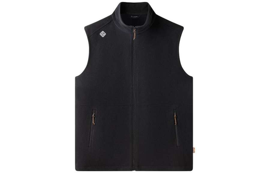 TOREAD Fleece Tops Men's Black Stand Collar Thickened And Fleece Lined Other