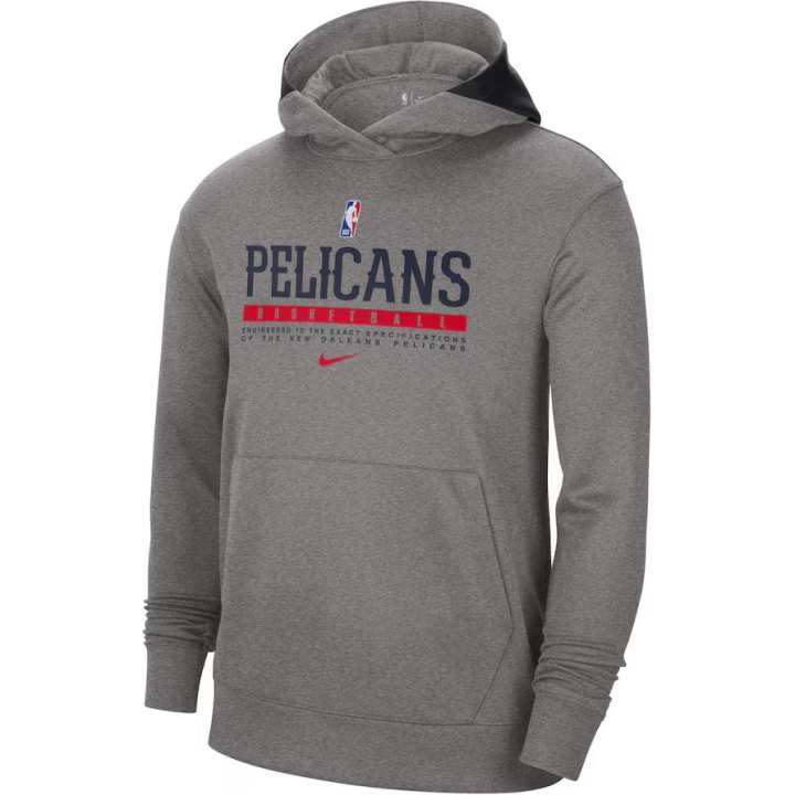 Nike Nike x NBA New Orleans PelicansCourt Practice Performance Pullover Sweatshirt Men's Charcoal Gray